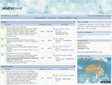 Tablet Screenshot of forum.weatherzone.com.au